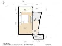谊景村1室1厅1卫39.7㎡户型图