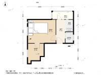 河西区建设楼2室1厅1卫41.8㎡户型图