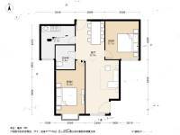 富力津门湖红树花园2室2厅1卫99㎡户型图