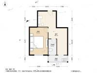 万隆花园小区1室1厅1卫52.6㎡户型图