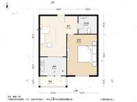 万隆花园小区1室1厅1卫56.5㎡户型图