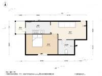 万隆花园小区1室1厅1卫53.5㎡户型图