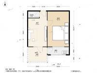 河北区土产楼1室1厅1卫39.5㎡户型图