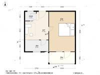河北区土产楼1室1厅1卫41.5㎡户型图