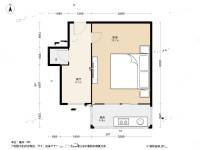 大直沽后台小区1室1厅1卫31.5㎡户型图