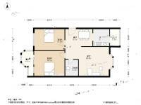 第六大道第博雅园2室2厅1卫109.8㎡户型图