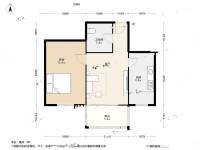 大通时尚花园1室1厅1卫59.7㎡户型图