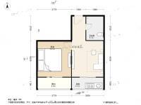 翠荫里1室1厅1卫59.7㎡户型图