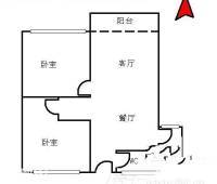 松鹤苑2室2厅1卫85㎡户型图