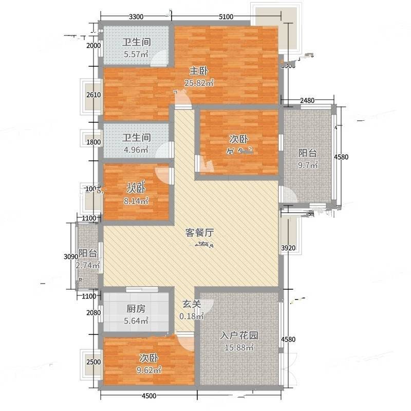 国际新城4室0厅0卫172㎡户型图