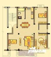 金冶·香格里3室2厅1卫126㎡户型图