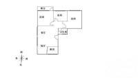 大岗元3室2厅1卫78㎡户型图