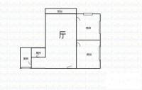 大岗元2室1厅1卫51㎡户型图