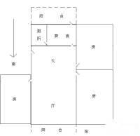 花都祈乐苑3室1厅1卫126㎡户型图