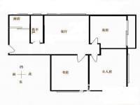 白水塘小区3室1厅1卫75㎡户型图