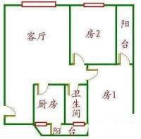 花都侨苑小区2室1厅1卫83㎡户型图