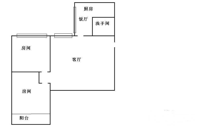 白兰花园2室2厅2卫82㎡户型图