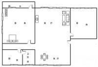 海珠沙园社区2室2厅1卫70㎡户型图