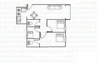凯旋国际住宅3室2厅2卫140㎡户型图