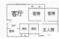 建设路小区(花都)3室2厅2卫110㎡户型图