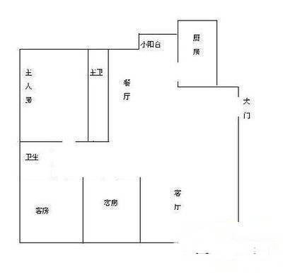 新康花园康乐苑3室2厅2卫107㎡户型图