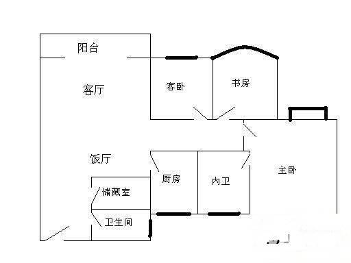 中颐海伦堡花园4室2厅2卫128㎡户型图