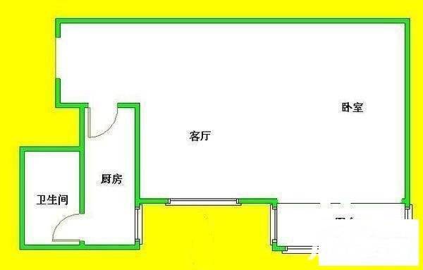 中颐海伦堡花园1室1厅1卫40㎡户型图