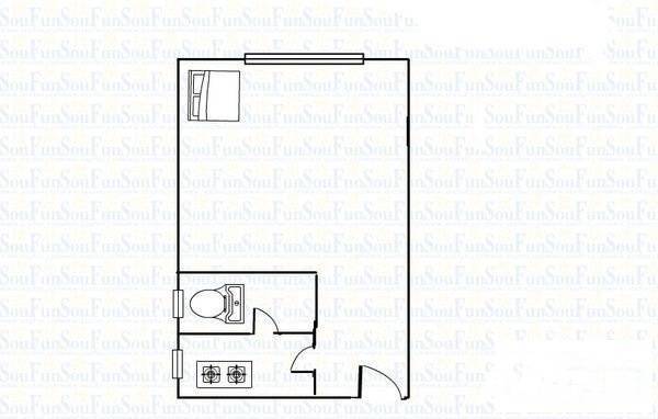 中颐海伦堡花园1室0厅1卫41㎡户型图