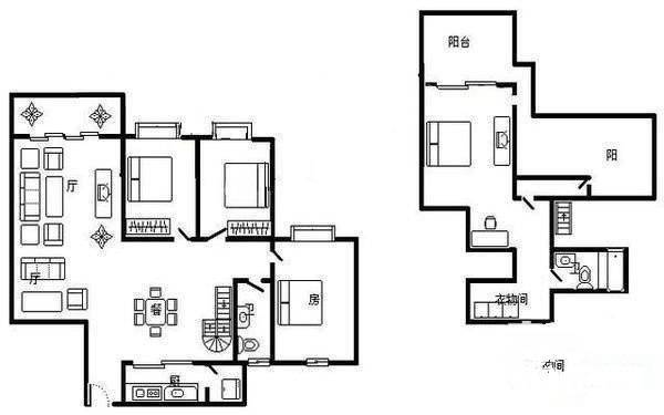 中颐海伦堡花园5室2厅2卫156㎡户型图