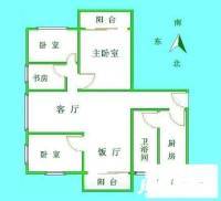 江南大道中小区4室2厅1卫123㎡户型图