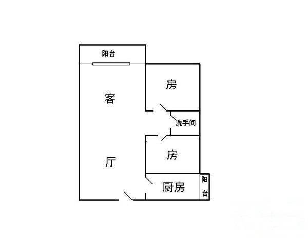 光大花园榕景四季(D区)2室2厅1卫75㎡户型图