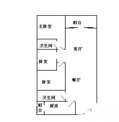 光大花园榕景四季(D区)3室2厅2卫100㎡户型图