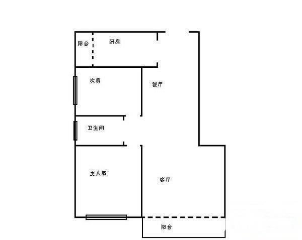 光大花园榕景四季(D区)2室2厅1卫75㎡户型图