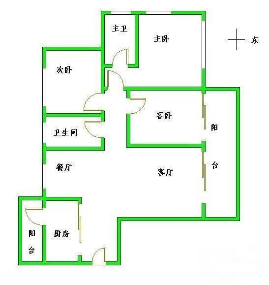 光大花园榕景四季(D区)3室2厅2卫100㎡户型图