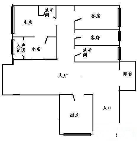 光大花园榕景四季(D区)4室1厅2卫150㎡户型图