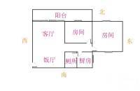 海珠凤凰新村2室2厅1卫74㎡户型图