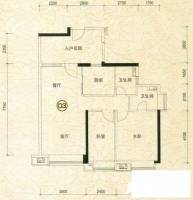 翡翠绿洲育才阳光苑2室2厅2卫93㎡户型图