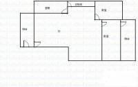 幸福花园2室1厅1卫98㎡户型图