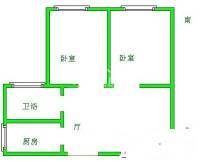 梓元岗路小区2室1厅1卫70㎡户型图