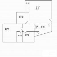 东风广场二期3室1厅2卫91㎡户型图