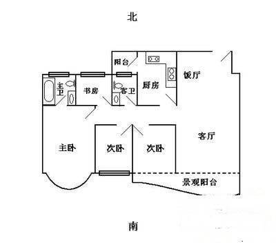 逸景翠园翠羽居4室2厅2卫130㎡户型图