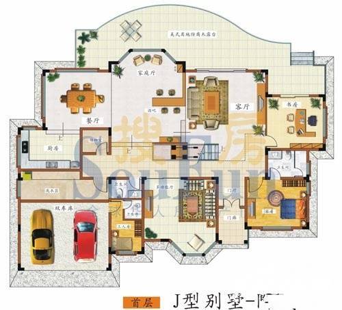 紫云山庄别墅2室4厅0卫491.2㎡户型图