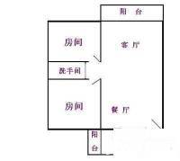 美林海岸花园碧水轩2室2厅1卫82㎡户型图