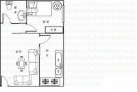 春暖花园1室1厅1卫42㎡户型图