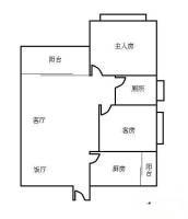 瑞心苑2室2厅1卫78㎡户型图