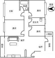 瑞心苑4室2厅2卫120㎡户型图