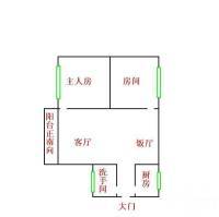 中信乐涛苑2室2厅1卫72㎡户型图