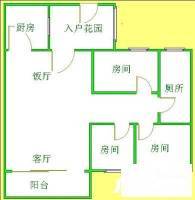 翠城花园二期3室2厅1卫105㎡户型图