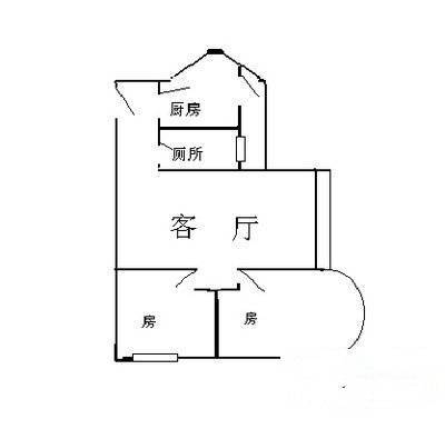 汇侨新城蓝天丽境2室1厅1卫89㎡户型图