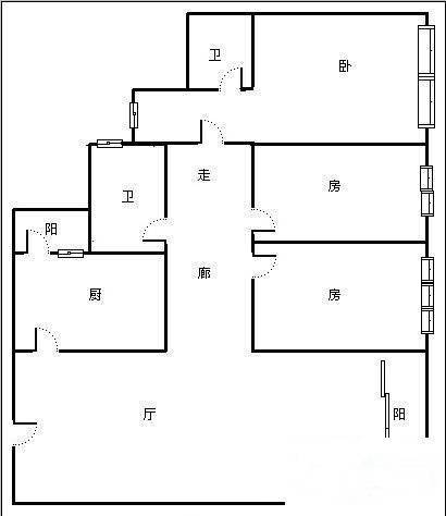 广州雅居乐花园挪威森林3室1厅2卫126㎡户型图